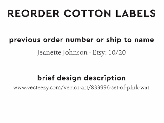 PPLR_HIDDEN_PRODUCT Reorder Previous Label Design - COTTON