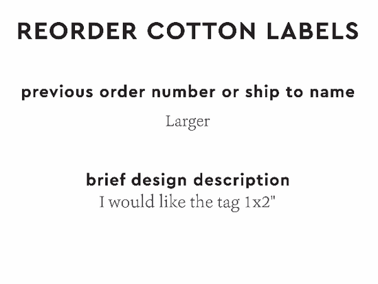 PPLR_HIDDEN_PRODUCT Reorder Previous Label Design - COTTON
