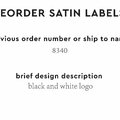 PPLR_HIDDEN_PRODUCT Reorder Previous Label Design - SATIN