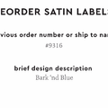 PPLR_HIDDEN_PRODUCT Reorder Previous Label Design - SATIN