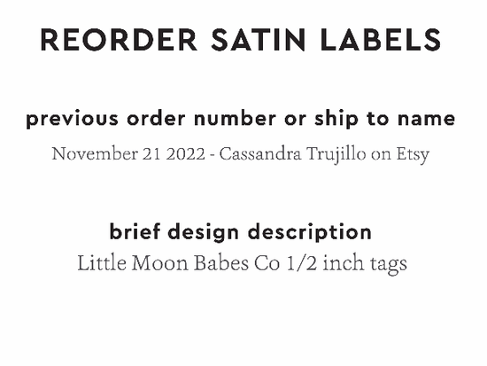 PPLR_HIDDEN_PRODUCT Reorder Previous Label Design - SATIN