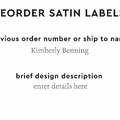 PPLR_HIDDEN_PRODUCT Reorder Previous Label Design - SATIN
