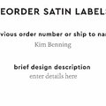 PPLR_HIDDEN_PRODUCT Reorder Previous Label Design - SATIN