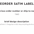 PPLR_HIDDEN_PRODUCT Reorder Previous Label Design - SATIN