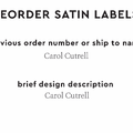 PPLR_HIDDEN_PRODUCT Reorder Previous Label Design - SATIN