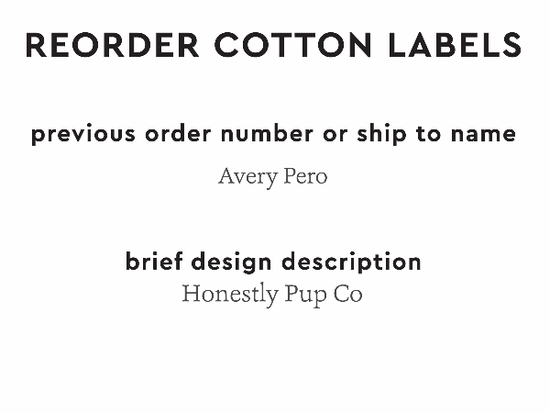 PPLR_HIDDEN_PRODUCT Reorder Previous Label Design - COTTON