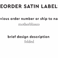 PPLR_HIDDEN_PRODUCT Reorder Previous Label Design - SATIN