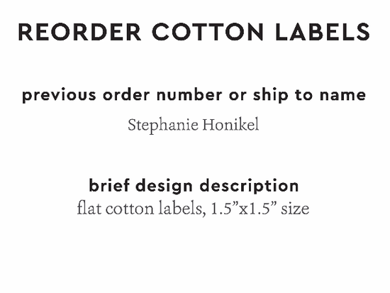 PPLR_HIDDEN_PRODUCT Reorder Previous Label Design - COTTON
