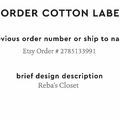 PPLR_HIDDEN_PRODUCT Reorder Previous Label Design - COTTON