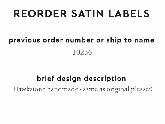 PPLR_HIDDEN_PRODUCT Reorder Previous Label Design - SATIN