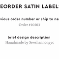 PPLR_HIDDEN_PRODUCT Reorder Previous Label Design - SATIN