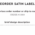 PPLR_HIDDEN_PRODUCT Reorder Previous Label Design - SATIN