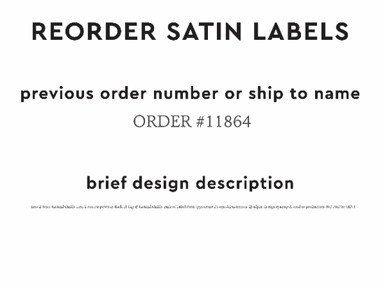 PPLR_HIDDEN_PRODUCT Reorder Previous Label Design - SATIN