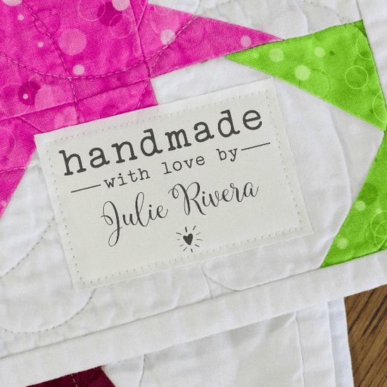 PPLR_HIDDEN_PRODUCT Modern Blanket Label with Heart (2"x3"-Cotton)