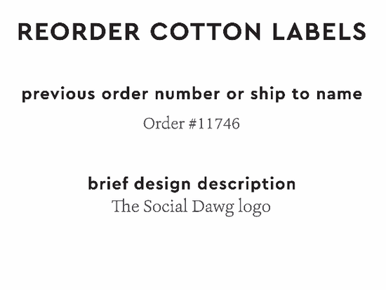 PPLR_HIDDEN_PRODUCT Reorder Previous Label Design - COTTON