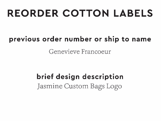 PPLR_HIDDEN_PRODUCT Reorder Previous Label Design - COTTON