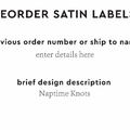 PPLR_HIDDEN_PRODUCT Reorder Previous Label Design - SATIN