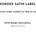 PPLR_HIDDEN_PRODUCT Reorder Previous Label Design - SATIN