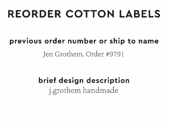 PPLR_HIDDEN_PRODUCT Reorder Previous Label Design - COTTON