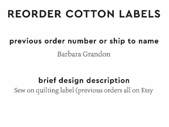 PPLR_HIDDEN_PRODUCT Reorder Previous Label Design - COTTON
