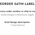 PPLR_HIDDEN_PRODUCT Reorder Previous Label Design - SATIN