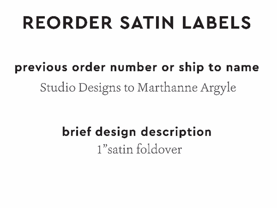 PPLR_HIDDEN_PRODUCT Reorder Previous Label Design - SATIN