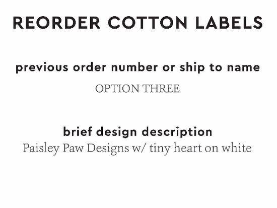 PPLR_HIDDEN_PRODUCT Reorder Previous Label Design - COTTON