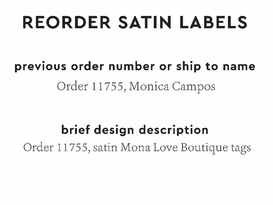 PPLR_HIDDEN_PRODUCT Reorder Previous Label Design - SATIN