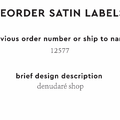 PPLR_HIDDEN_PRODUCT Reorder Previous Label Design - SATIN