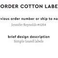 PPLR_HIDDEN_PRODUCT Reorder Previous Label Design - COTTON
