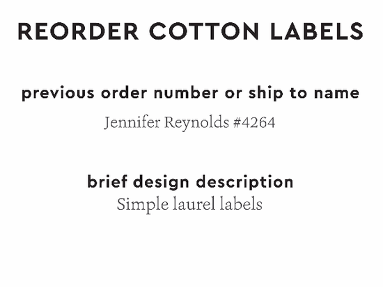 PPLR_HIDDEN_PRODUCT Reorder Previous Label Design - COTTON
