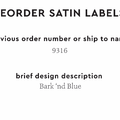 PPLR_HIDDEN_PRODUCT Reorder Previous Label Design - SATIN