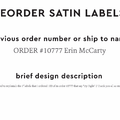 PPLR_HIDDEN_PRODUCT Reorder Previous Label Design - SATIN