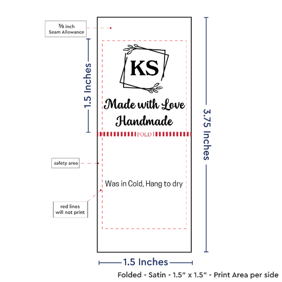 PPLR_HIDDEN_PRODUCT Monogram Satin Labels (1.5" wide - Satin)