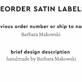 PPLR_HIDDEN_PRODUCT Reorder Previous Label Design - SATIN