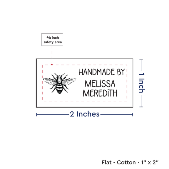 PPLR_HIDDEN_PRODUCT Floral Bee (2"x1"-Cotton)