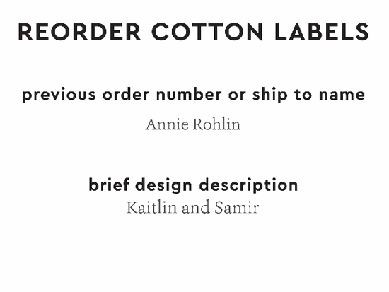 PPLR_HIDDEN_PRODUCT Reorder Previous Label Design - COTTON