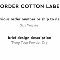 PPLR_HIDDEN_PRODUCT Reorder Previous Label Design - COTTON