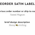 PPLR_HIDDEN_PRODUCT Reorder Previous Label Design - SATIN
