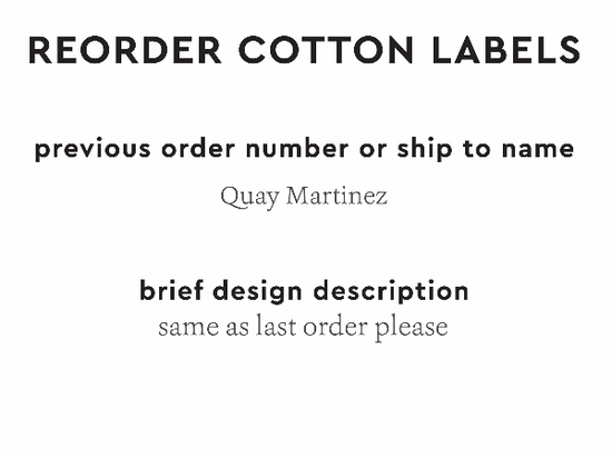 PPLR_HIDDEN_PRODUCT Reorder Previous Label Design - COTTON