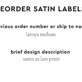PPLR_HIDDEN_PRODUCT Reorder Previous Label Design - SATIN