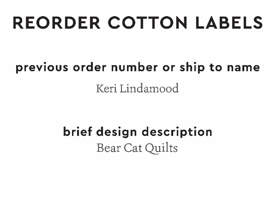 PPLR_HIDDEN_PRODUCT Reorder Previous Label Design - COTTON