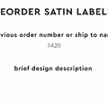 PPLR_HIDDEN_PRODUCT Reorder Previous Label Design - SATIN
