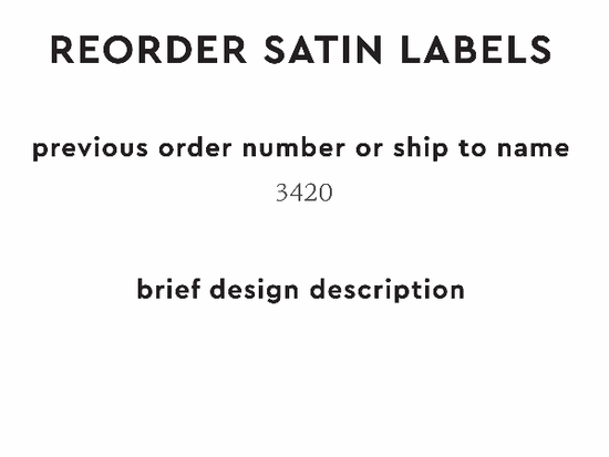 PPLR_HIDDEN_PRODUCT Reorder Previous Label Design - SATIN