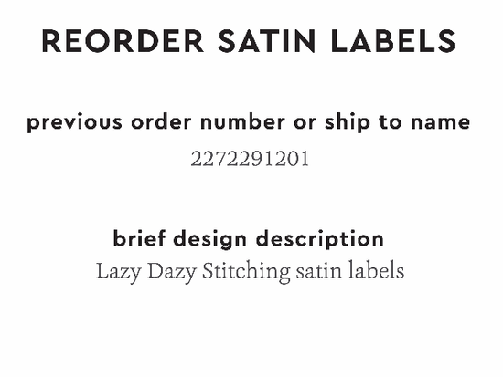 PPLR_HIDDEN_PRODUCT Reorder Previous Label Design - SATIN