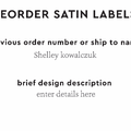 PPLR_HIDDEN_PRODUCT Reorder Previous Label Design - SATIN