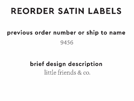 PPLR_HIDDEN_PRODUCT Reorder Previous Label Design - SATIN