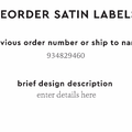 PPLR_HIDDEN_PRODUCT Reorder Previous Label Design - SATIN
