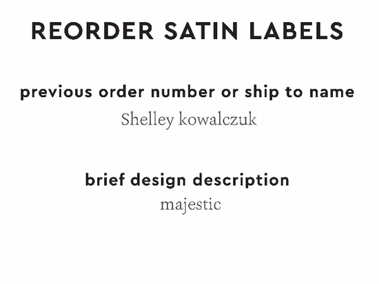 PPLR_HIDDEN_PRODUCT Reorder Previous Label Design - SATIN