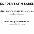 PPLR_HIDDEN_PRODUCT Reorder Previous Label Design - SATIN